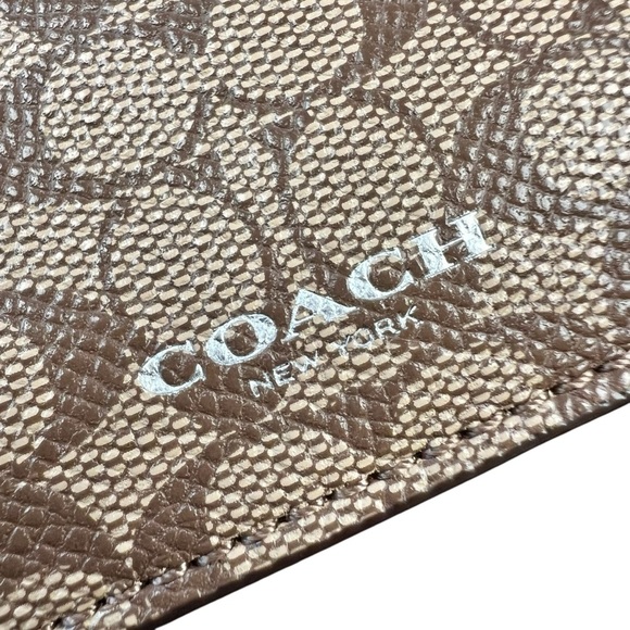 Coach Tan and Red Signature Envelope Pouch - Picture 4 of 9